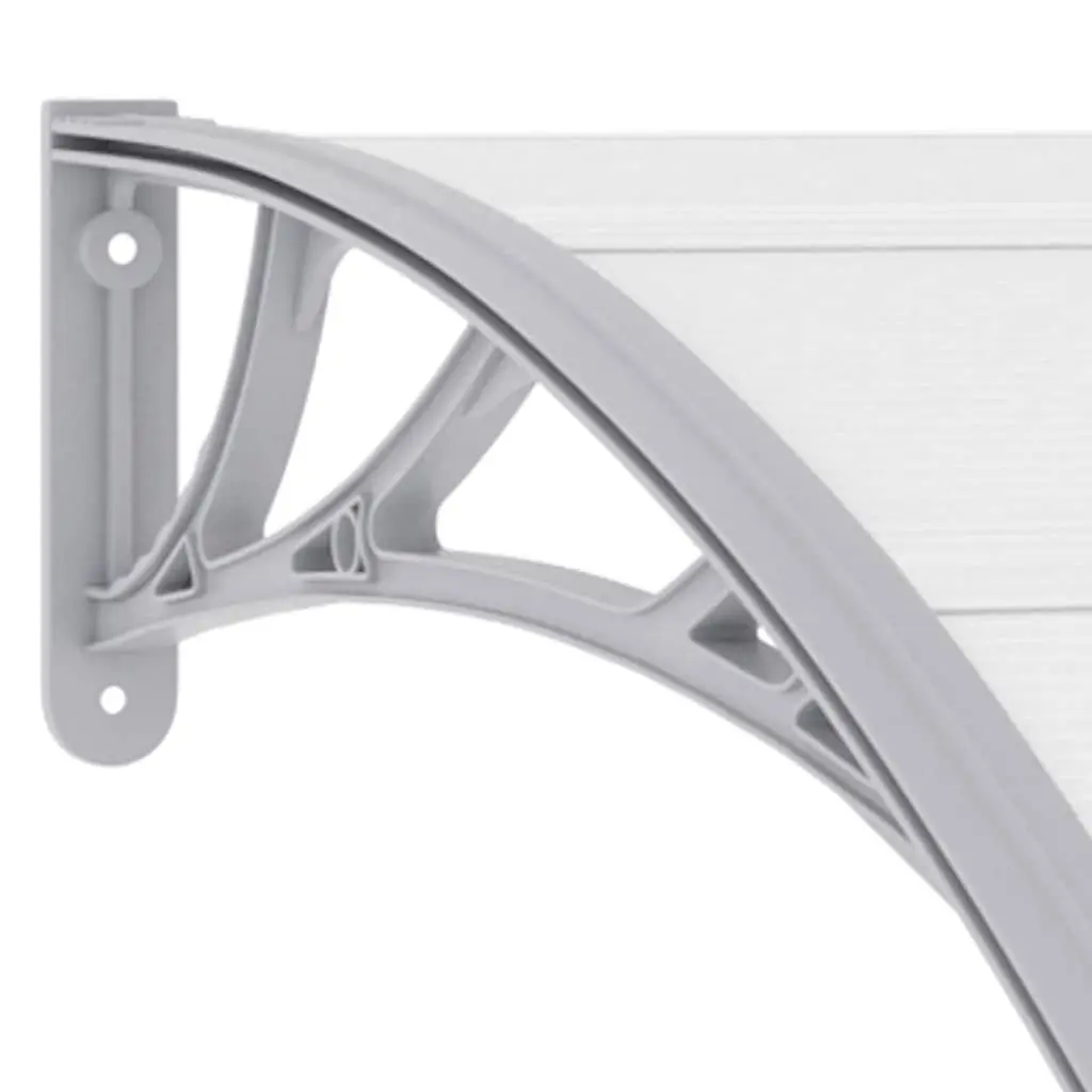Grey Polycarbonate Door Canopy 240x100cm