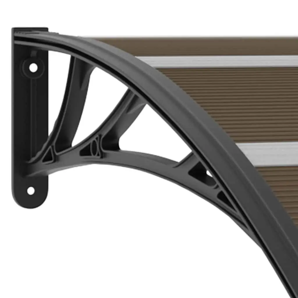 Black Door Canopy 120x100cm Weather Protection Awning
