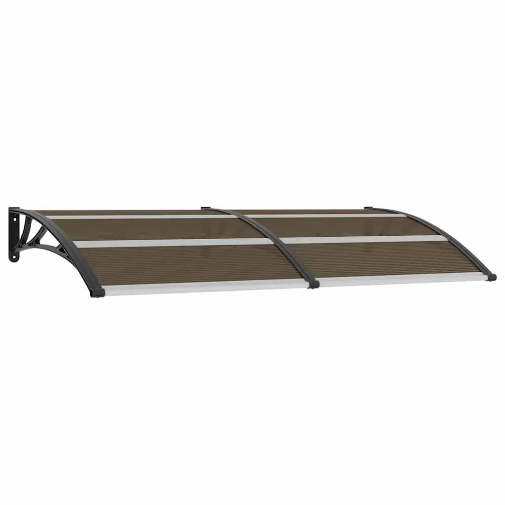 Black Polycarbonate Door Canopy 200x100cm