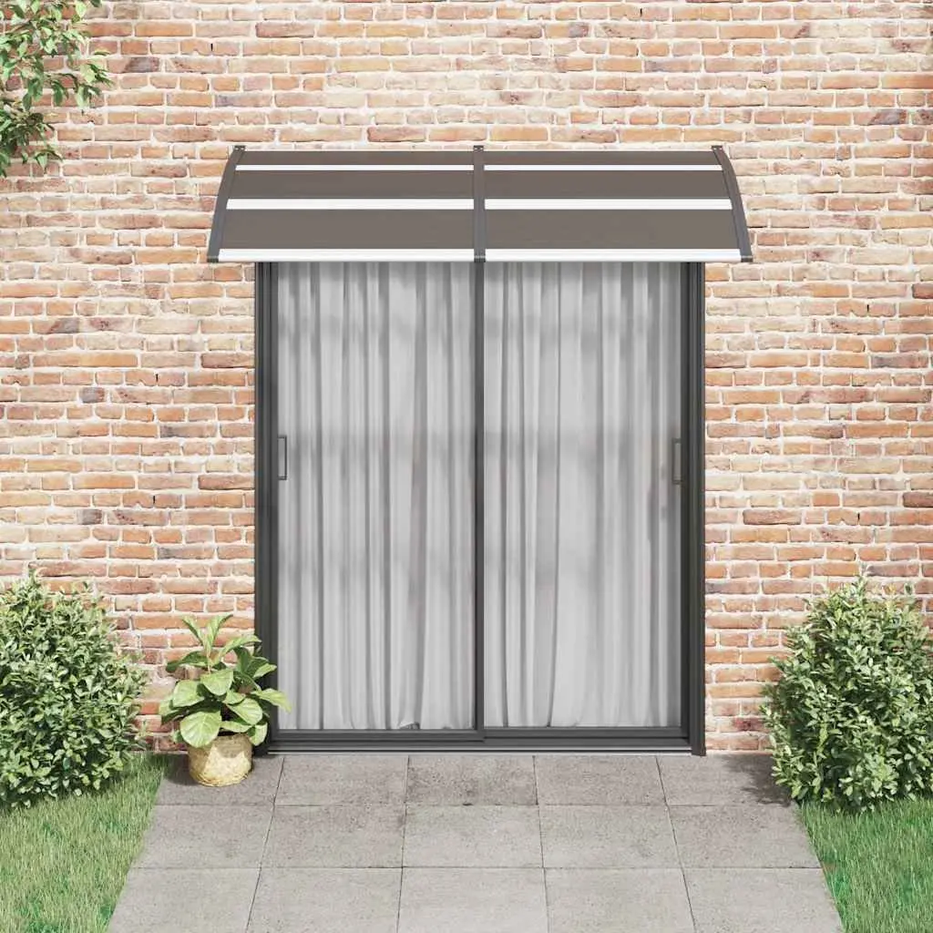Black Polycarbonate Door Canopy 200x100cm
