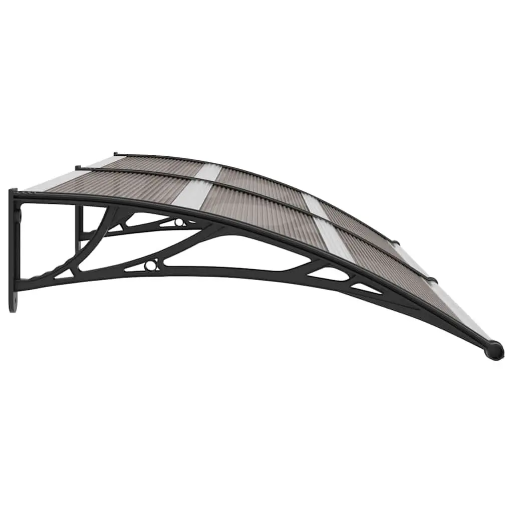 Black Polycarbonate Door Canopy 200x100cm