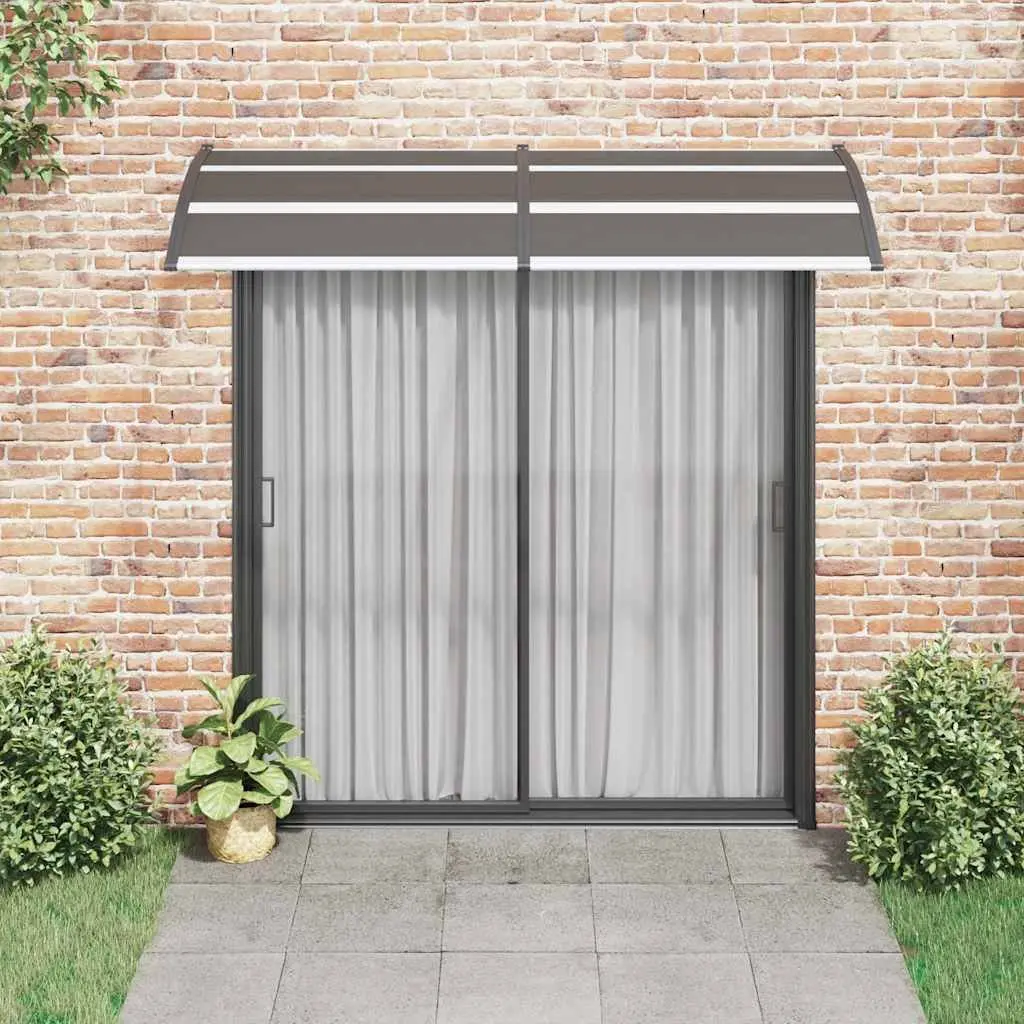 Black Door Canopy 240x100cm Polycarbonate Awning