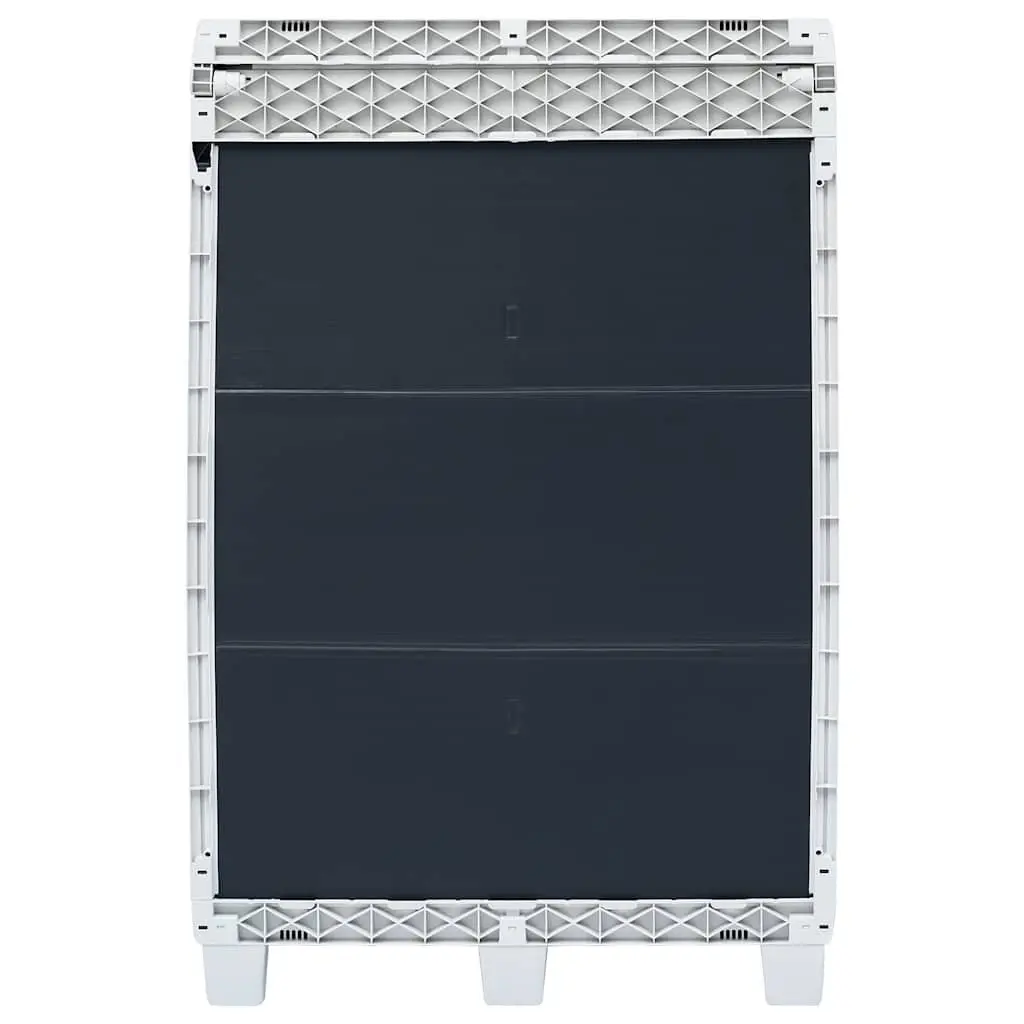 Grey Garden Waste Bin with 3 Sorting Compartments