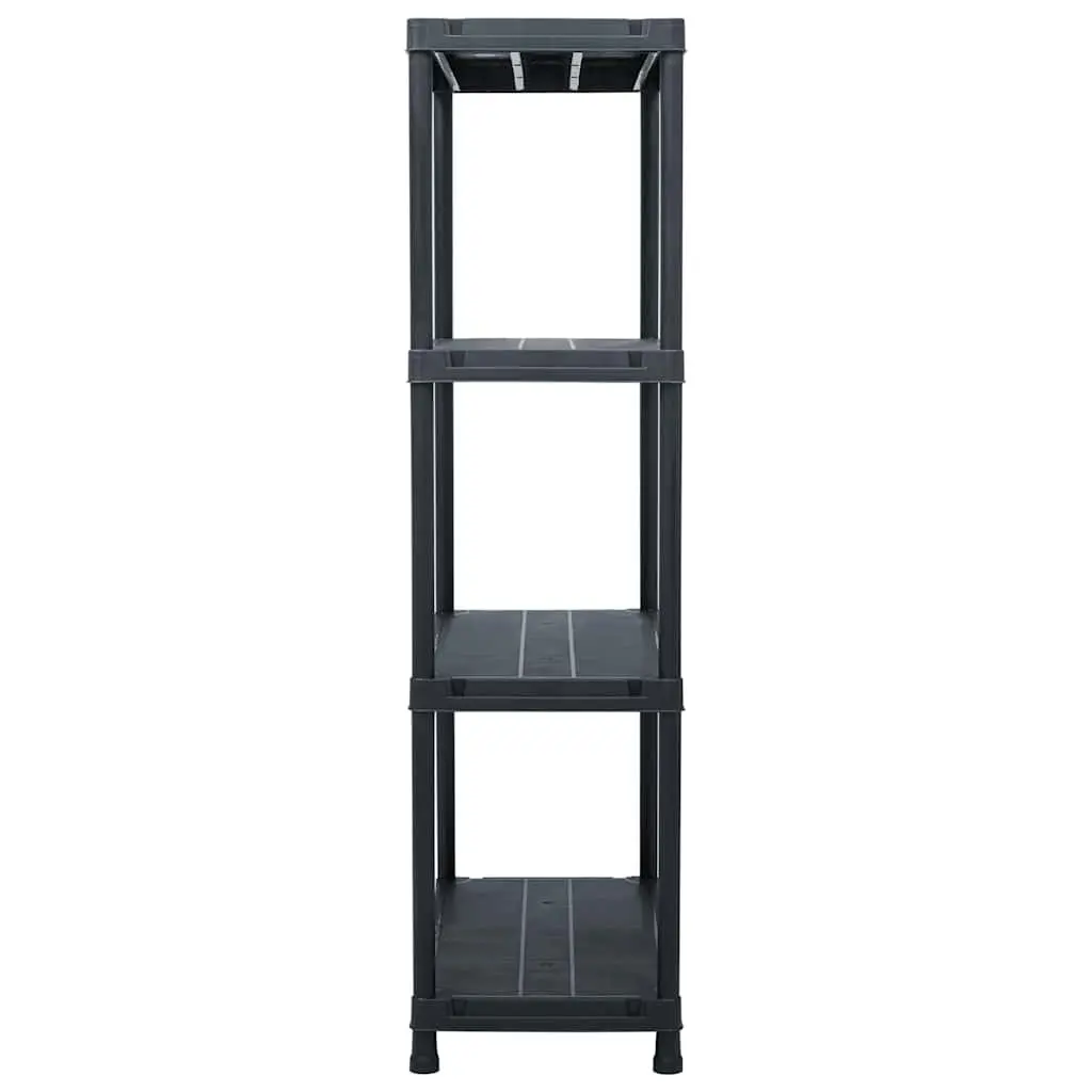Storage Shelf Rack Plastic 60x30x138cm Black