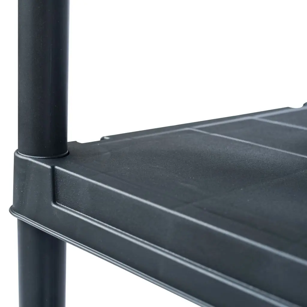 Storage Shelf Rack Plastic 60x30x138cm Black