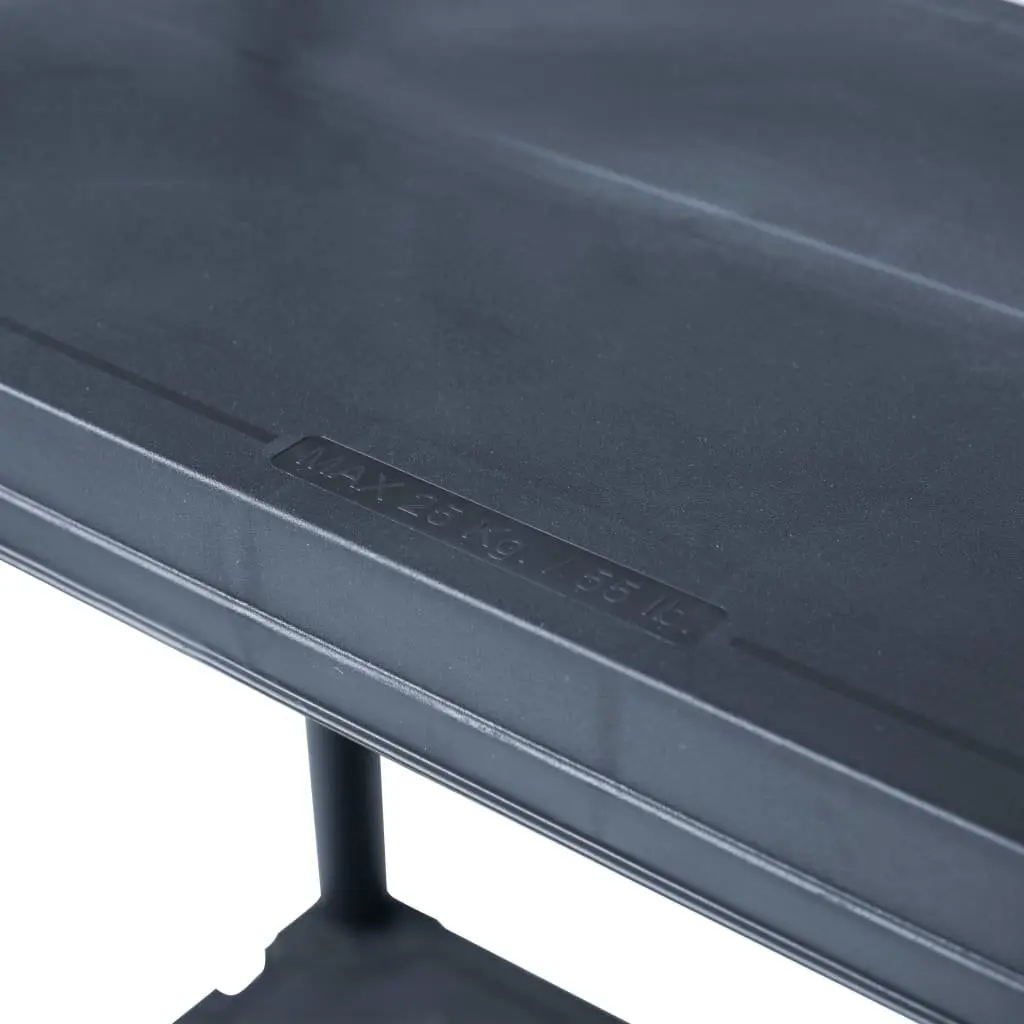 Storage Shelf Rack Plastic 60x30x138cm Black