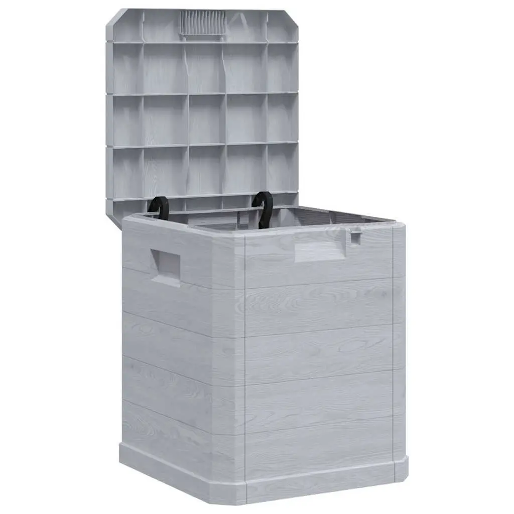 90L Weather-Resistant Grey Garden Storage Box