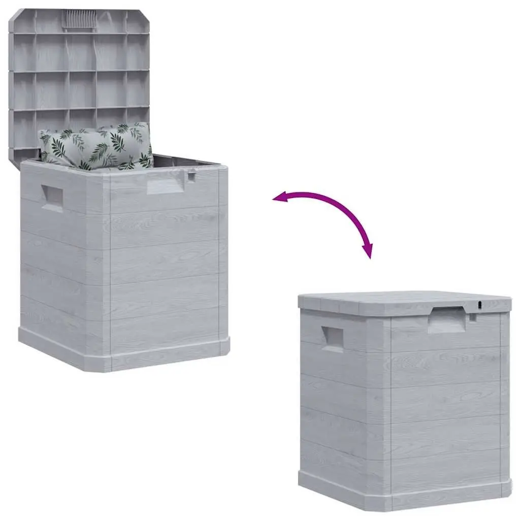 90L Weather-Resistant Grey Garden Storage Box