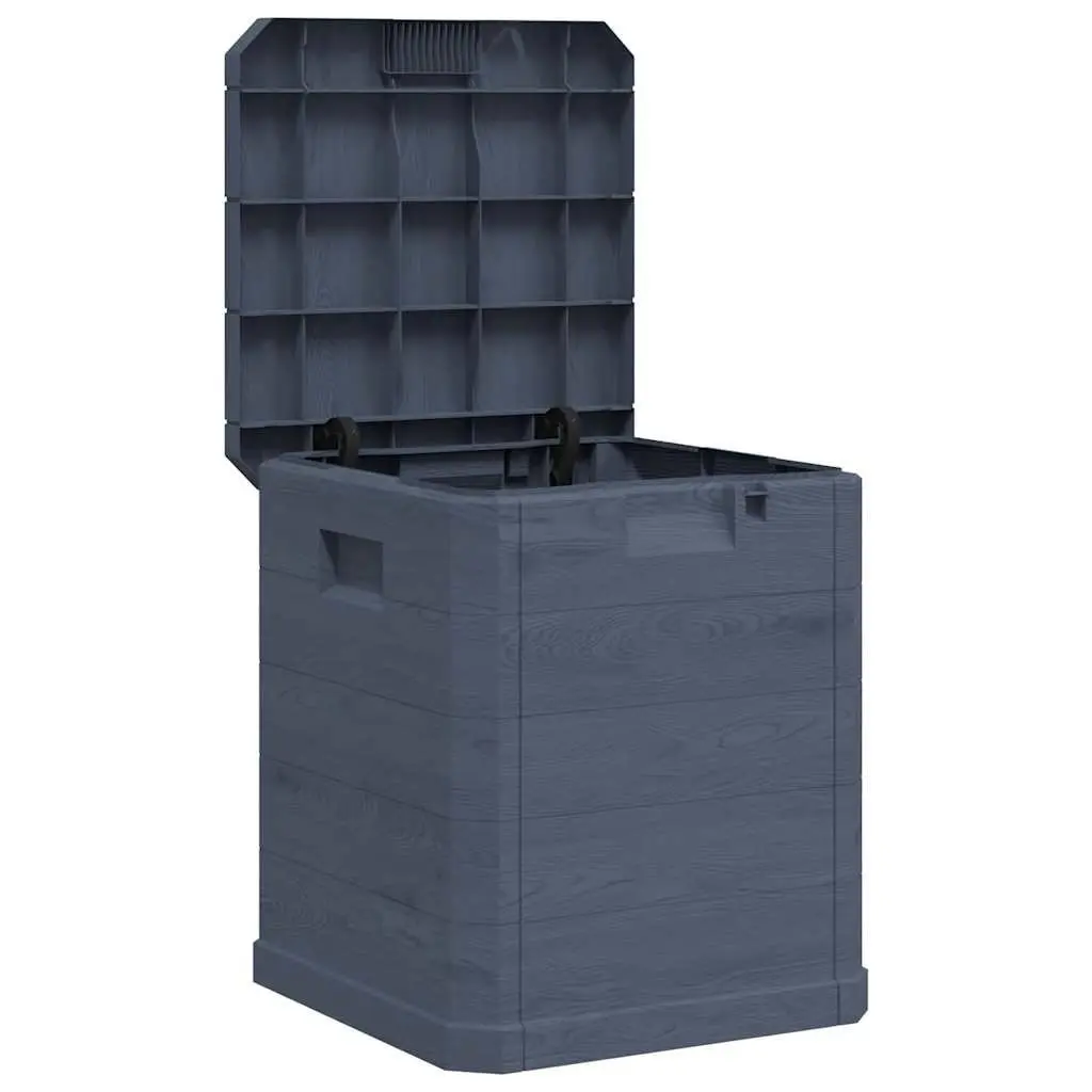 90L Anthracite Garden Storage Box for Outdoor Use