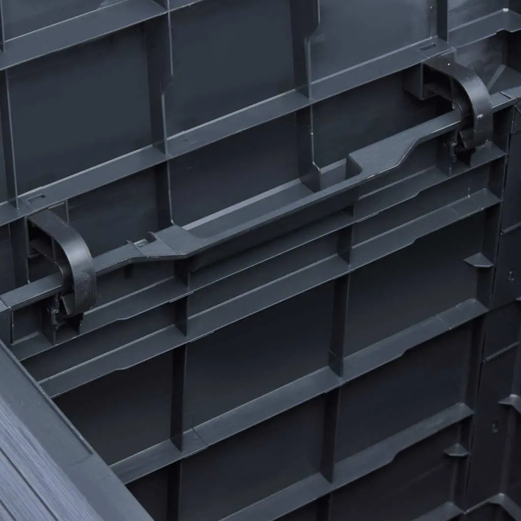 90L Anthracite Garden Storage Box for Outdoor Use