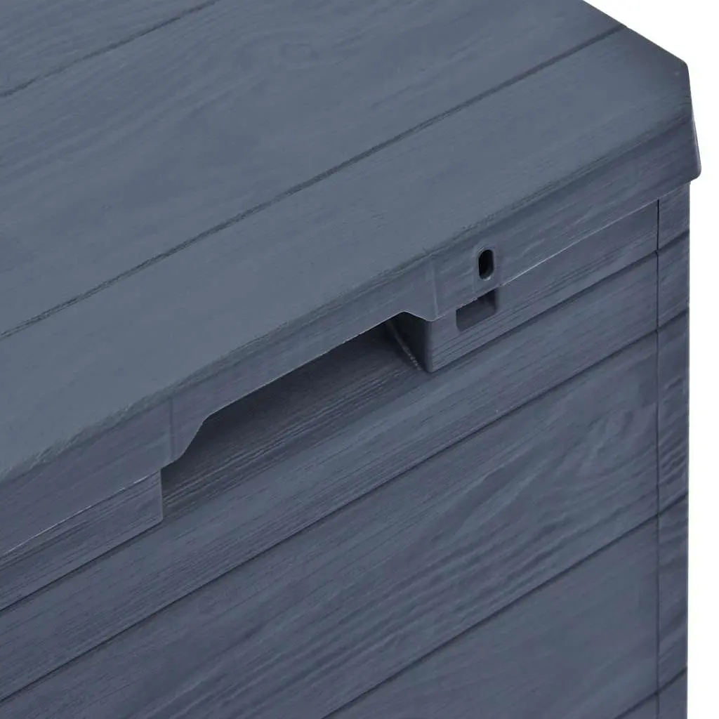 90L Anthracite Garden Storage Box for Outdoor Use