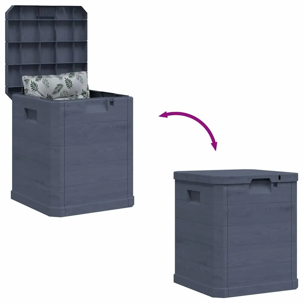 90L Anthracite Garden Storage Box for Outdoor Use
