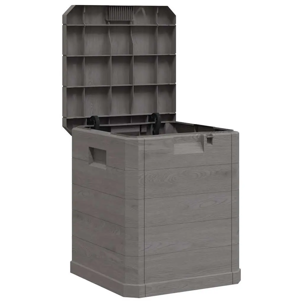 90L Brown Garden Storage Box for Outdoor Use