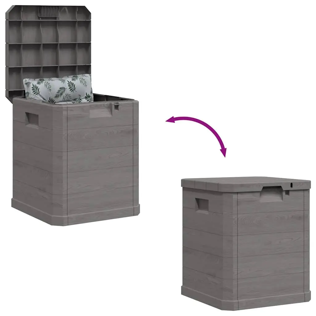 90L Brown Garden Storage Box for Outdoor Use