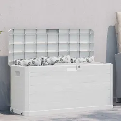 280L Weatherproof Outdoor Storage Box in Grey Plastic