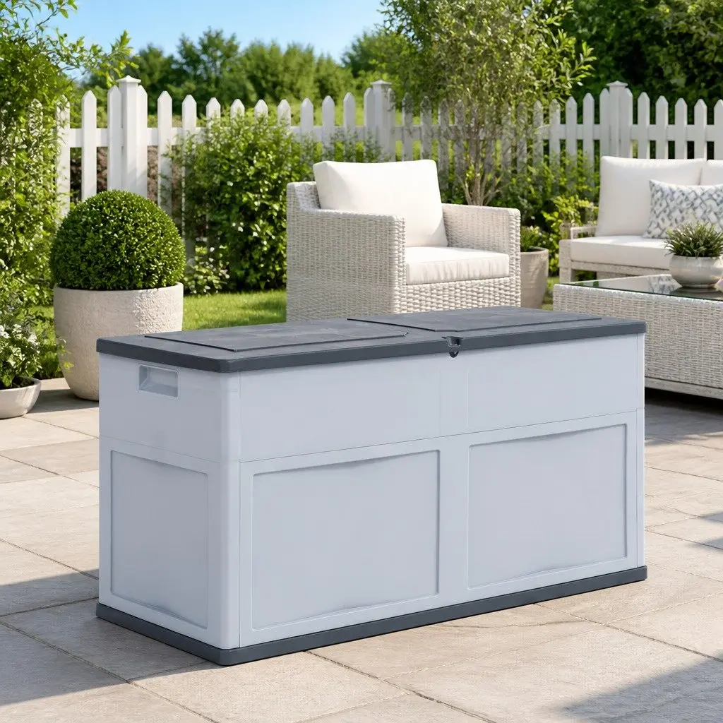 Storage Box Plastic 320L Weatherproof Grey