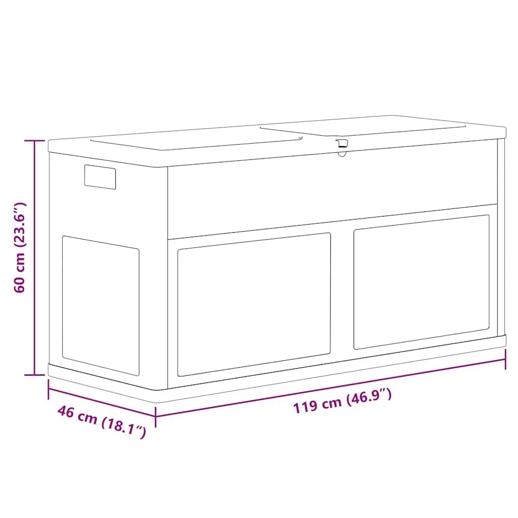 Storage Box Plastic 320L Weatherproof Grey