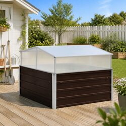 Durable Brown Greenhouse 100x100x85 cm for Plants