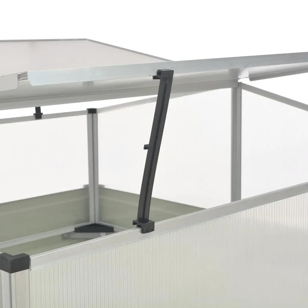 Greenhouse PC Board Galvanised Steel 100x100x85 cm Brown