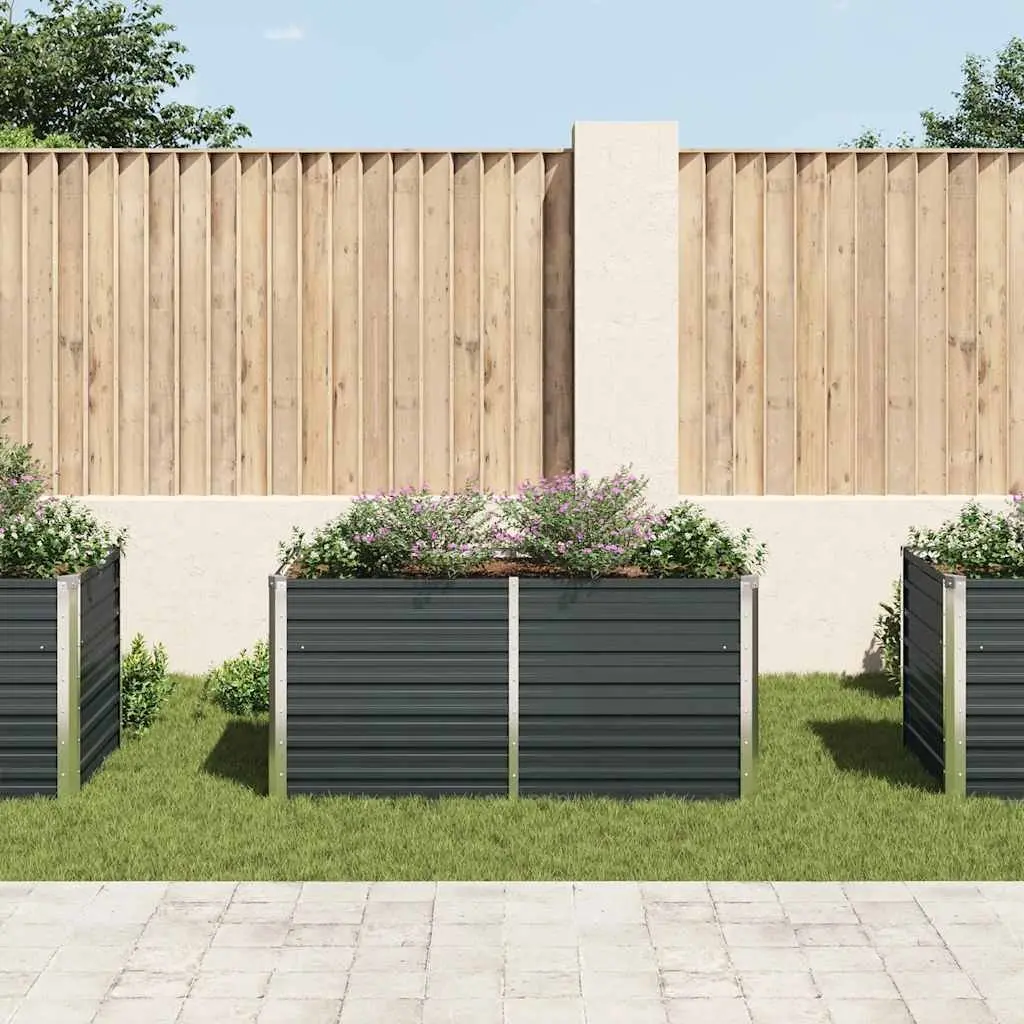 Raised Garden Bed 160x80x77 cm Anthracite Steel