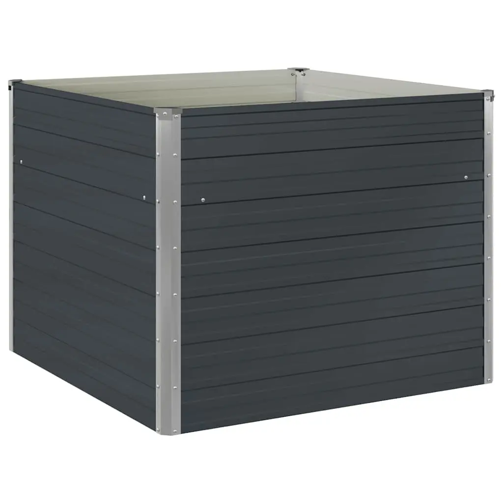 Raised Garden Bed Square Planter in Anthracite