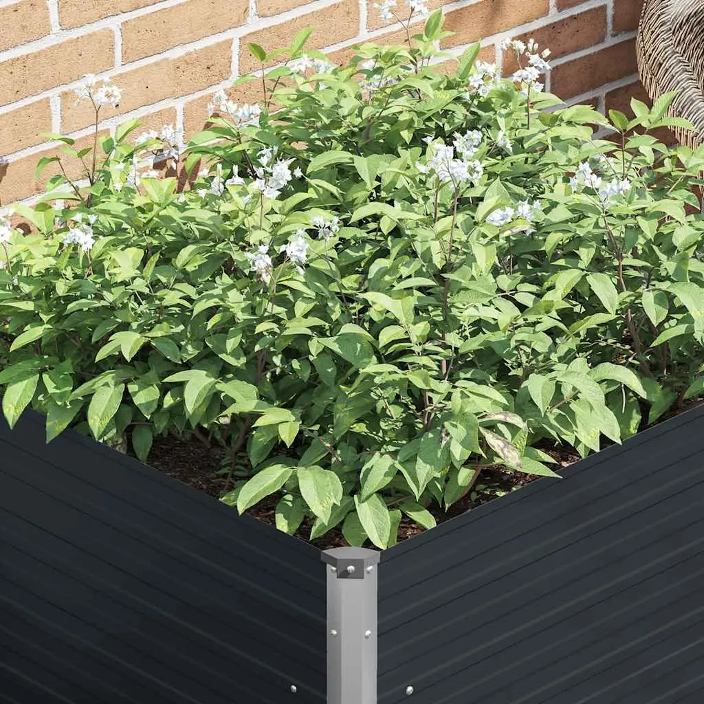 Raised Garden Bed Square Planter in Anthracite