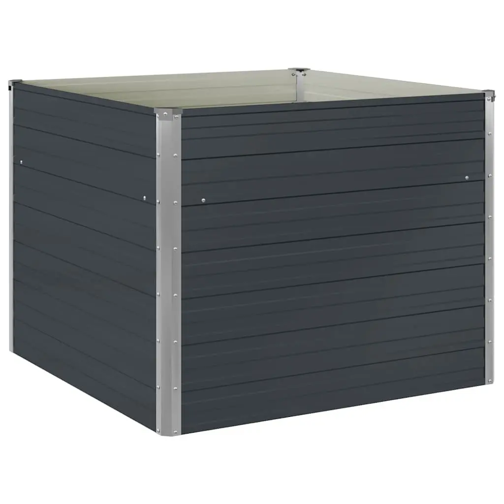 Raised Garden Bed Square Planter in Anthracite