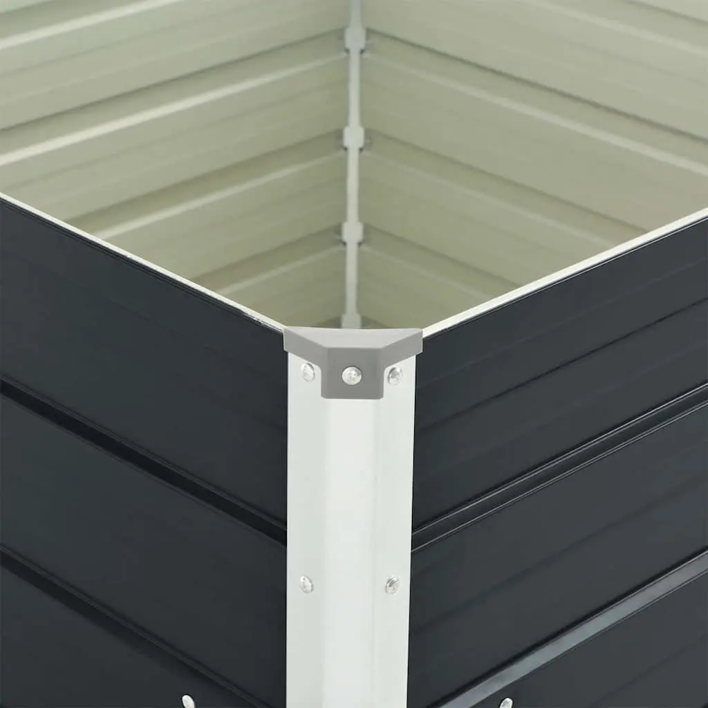 Raised Garden Bed Square Planter in Anthracite