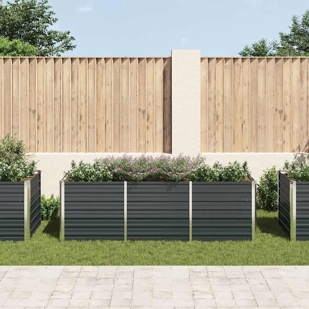 Anthracite Raised Garden Bed 240x80x77cm