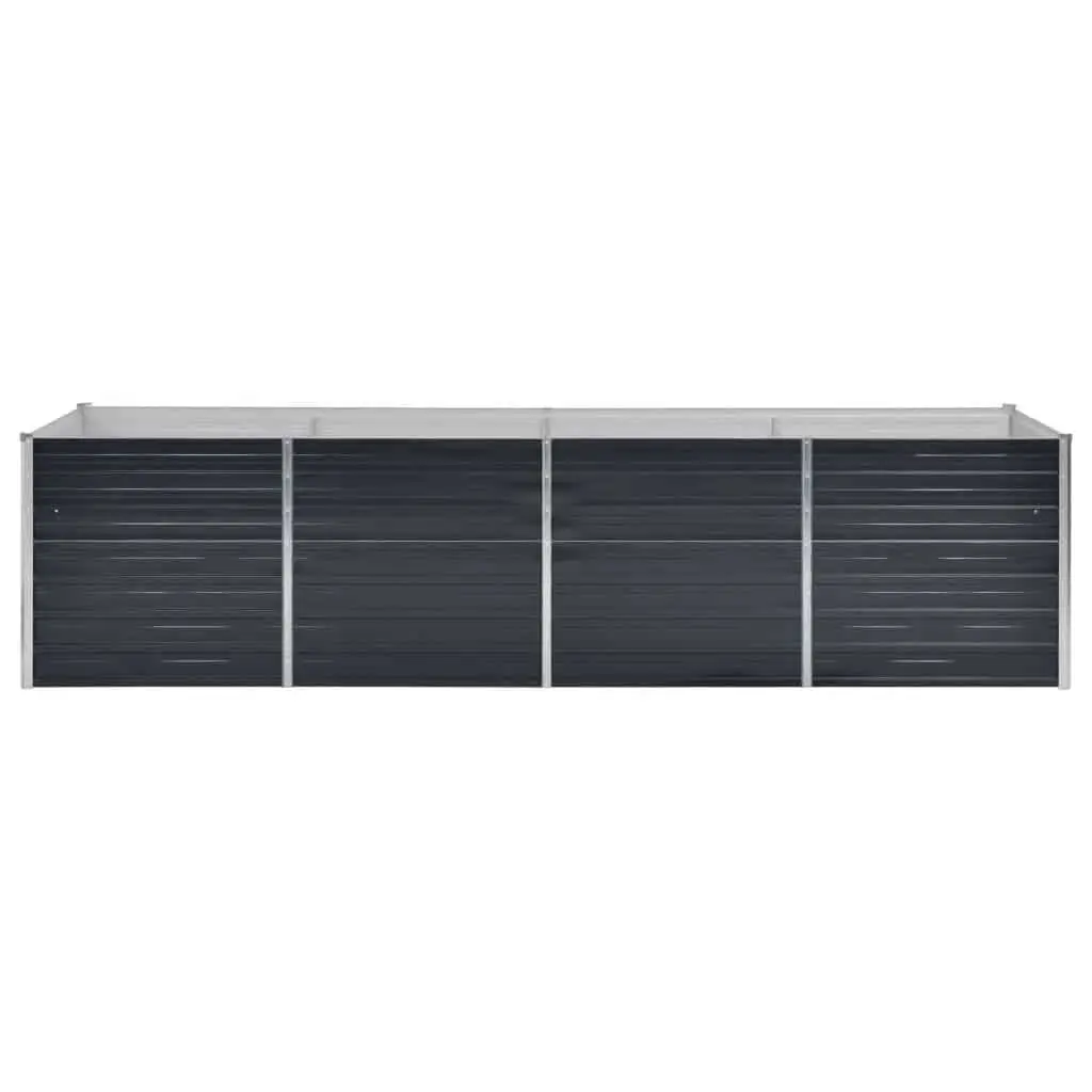 Raised Garden Bed Galvanised Steel 320x80x77cm Anthracite
