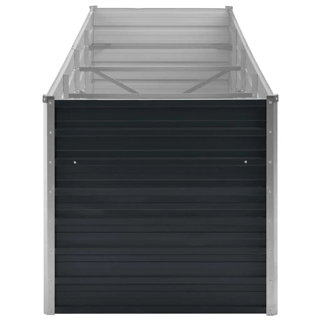 Raised Garden Bed Galvanised Steel 320x80x77cm Anthracite
