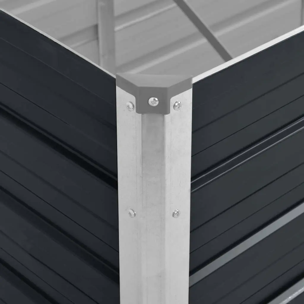 Raised Garden Bed Galvanised Steel 320x80x77cm Anthracite