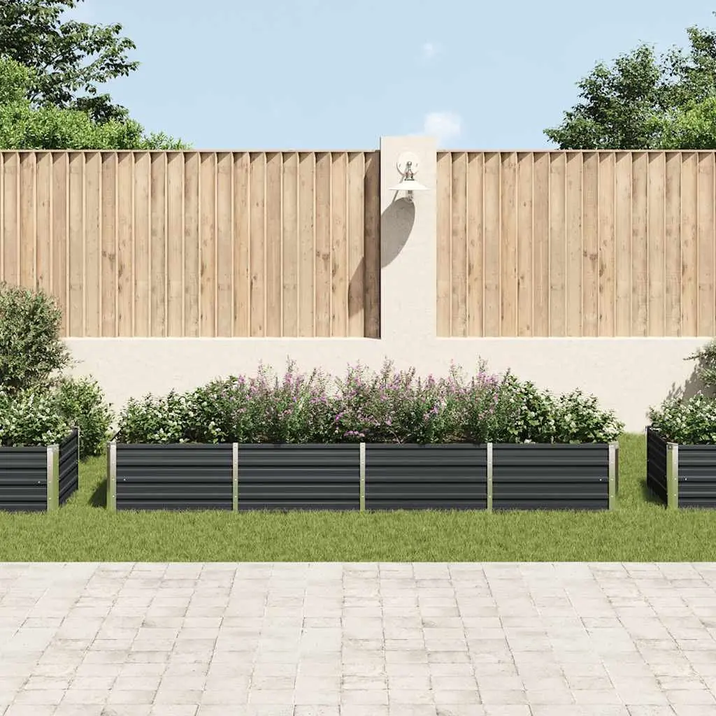 Anthracite Raised Garden Bed 320x80x45cm