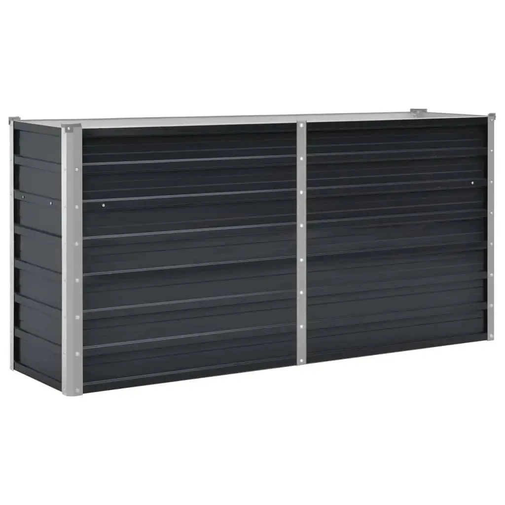 Anthracite Galvanised Steel Planter Box 160x40x77cm
