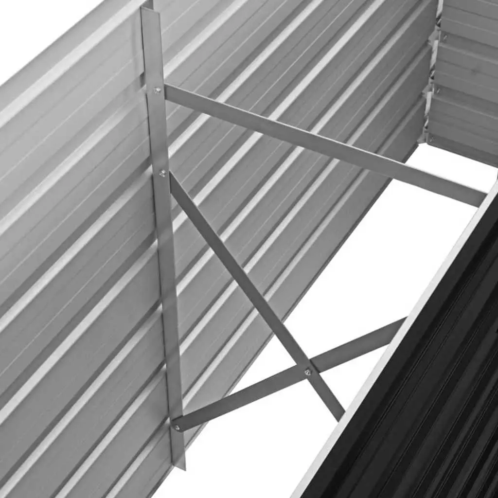 Anthracite Galvanised Steel Planter Box 160x40x77cm