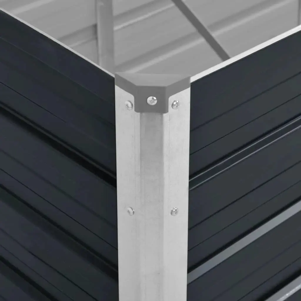 Anthracite Galvanised Steel Planter Box 160x40x77cm