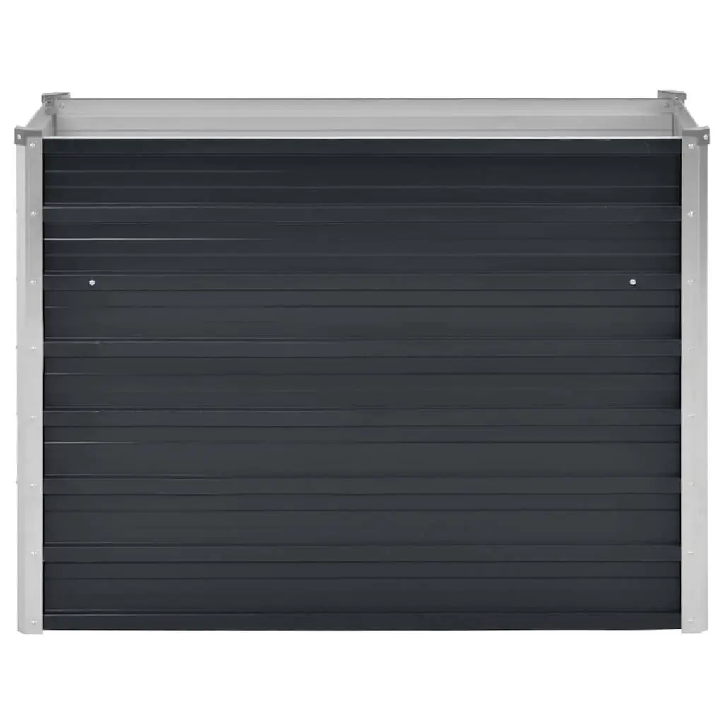 Raised Garden Bed Galvanised Steel Anthracite 100x40x77 cm Outdoor Planter Box