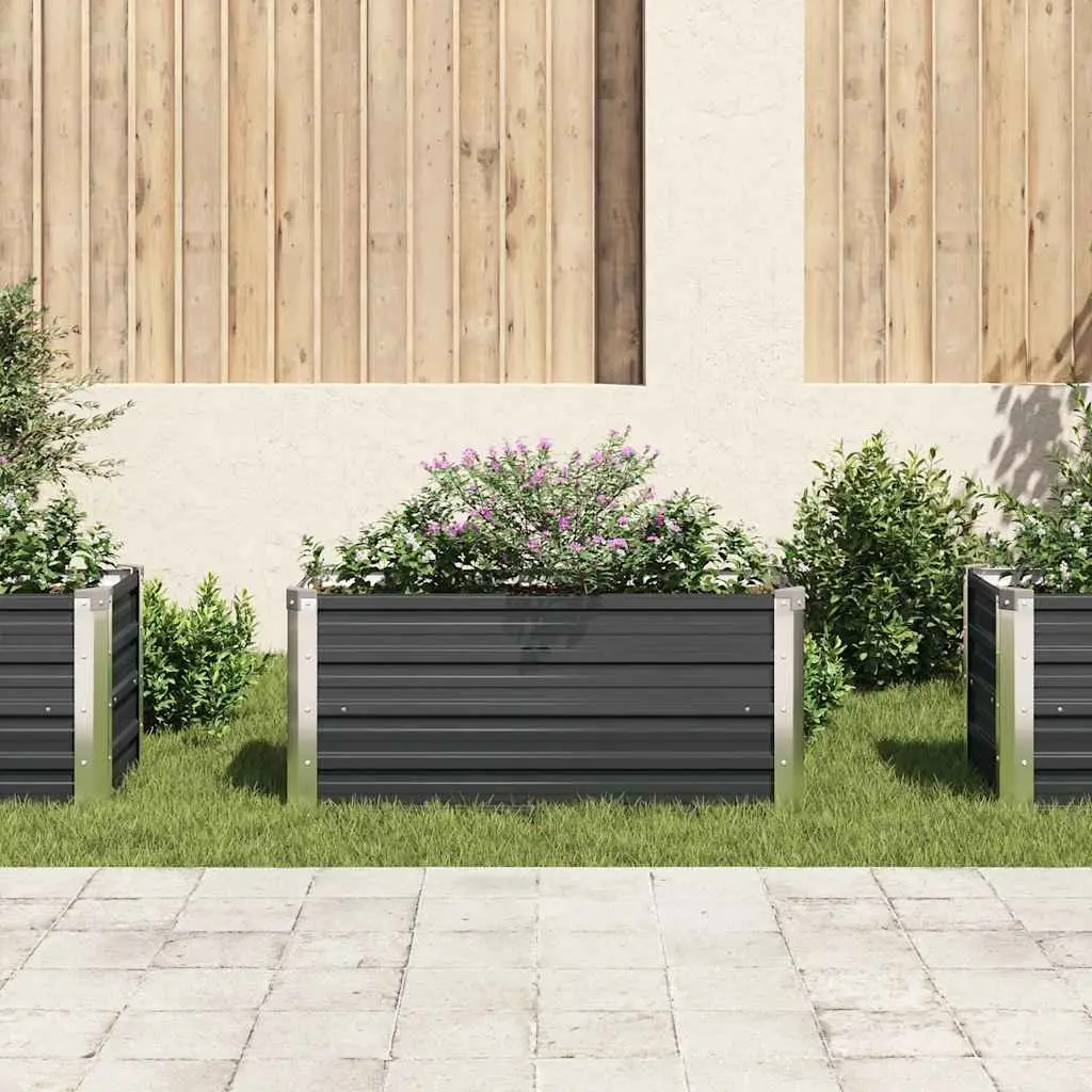 Anthracite Galvanised Steel Raised Garden Bed