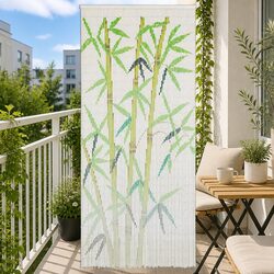 Insect Door Curtain Bamboo 90x200 cm Multicolour Window Screen Decor