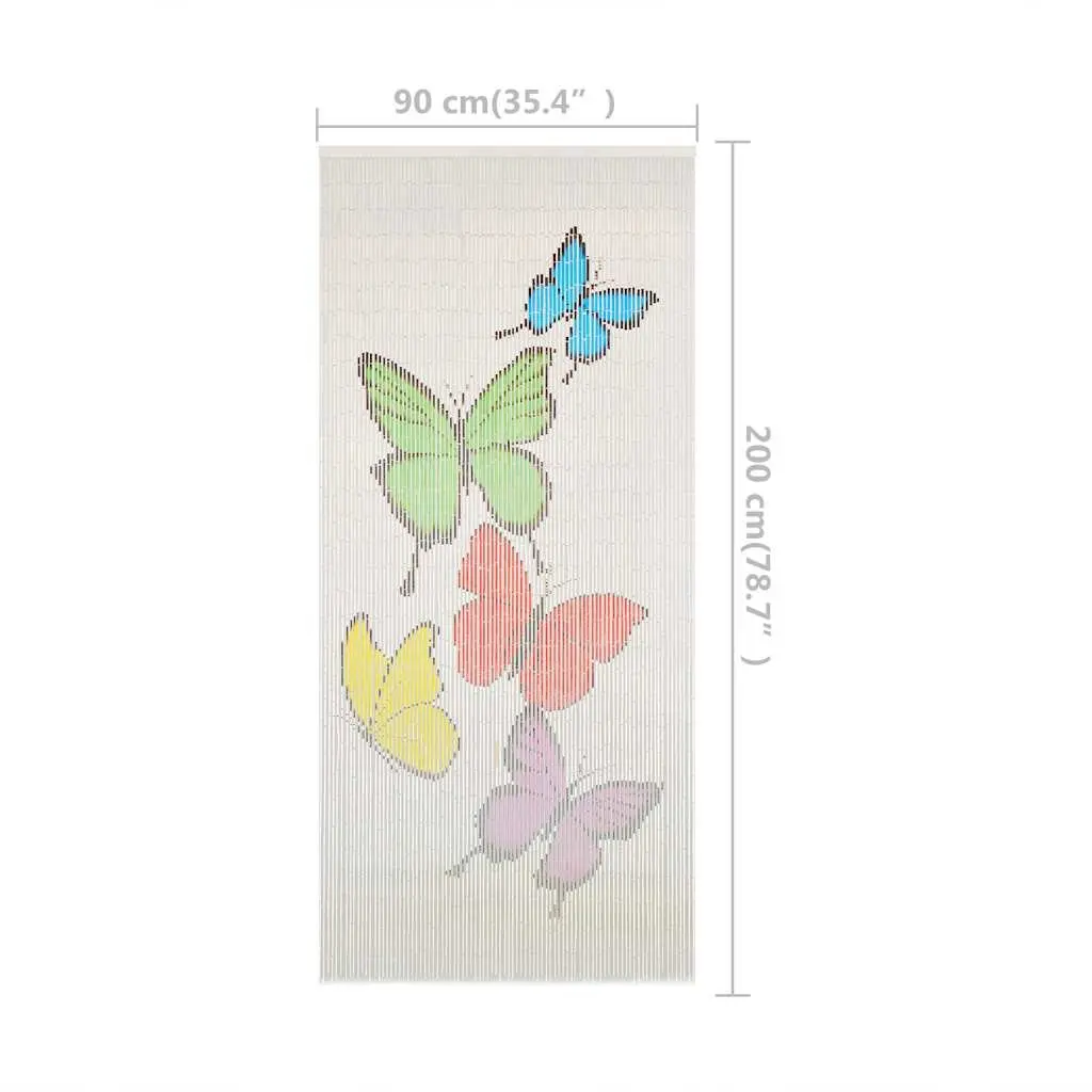 Bamboo Insect Door Curtain Multicolour 90x200 cm