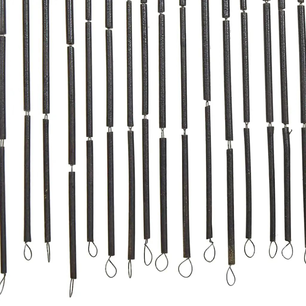 Insect Door Curtain Bamboo 90x200 cm Grey Window Screen Room Divider Decor