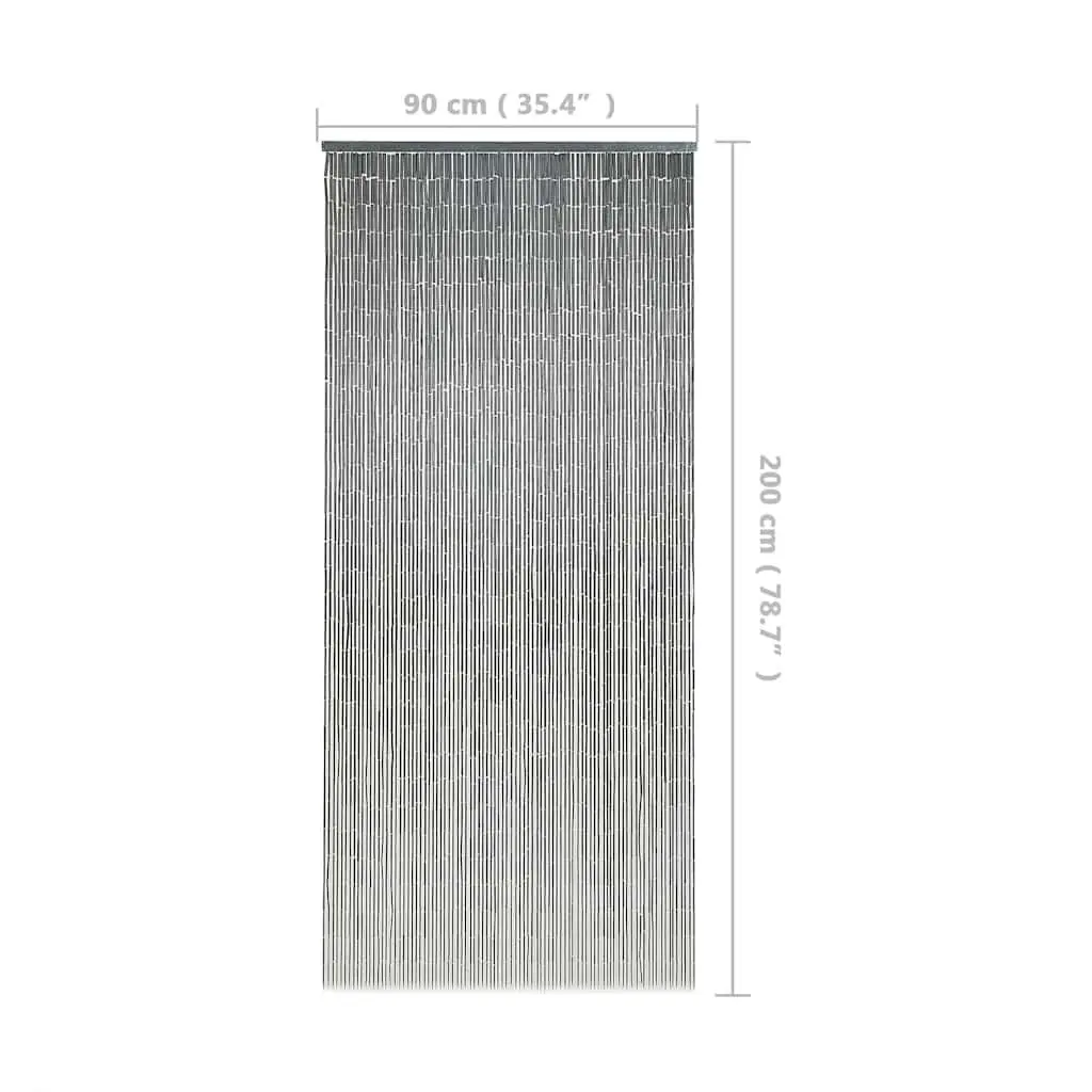 Insect Door Curtain Bamboo 90x200 cm Grey Window Screen Room Divider Decor