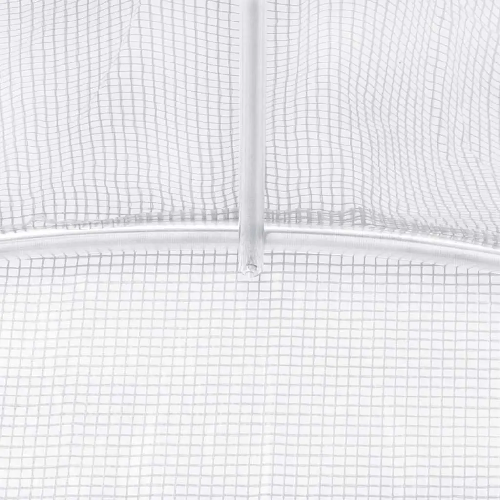 Greenhouse 9m² 300x300x200cm White PE Mesh Ventilation Windows Door Garden