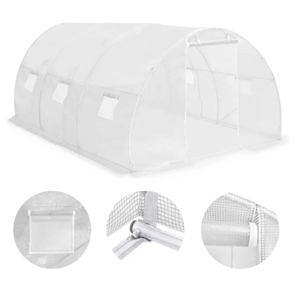 13.5m² Garden Greenhouse with Ventilation Windows