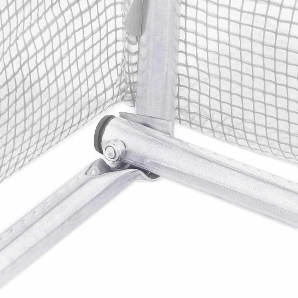 Greenhouse PE Mesh Fabric 900x300x200 cm White Galvanised Steel Frame