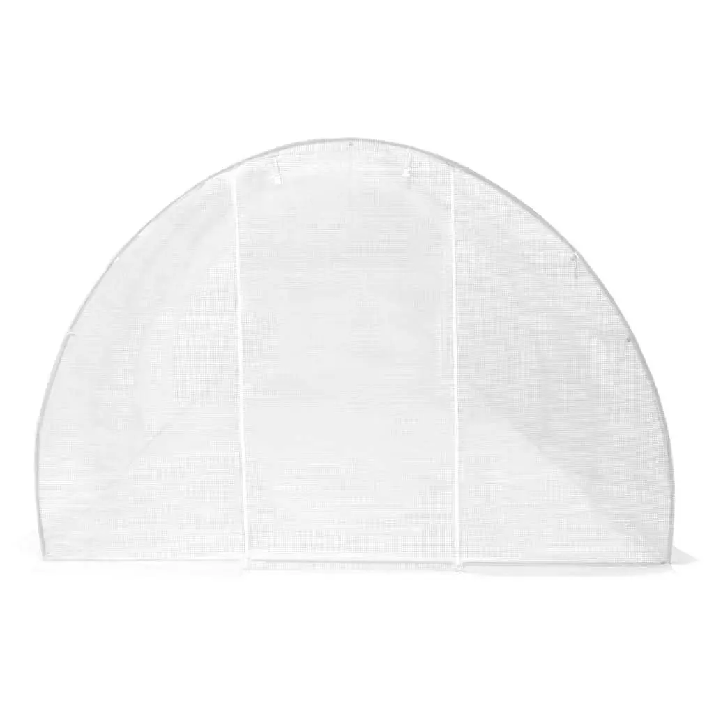 Greenhouse PE Mesh Fabric 900x300x200 cm White Galvanised Steel Frame