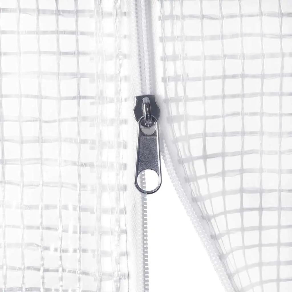 Greenhouse PE Mesh Fabric 900x300x200 cm White Galvanised Steel Frame