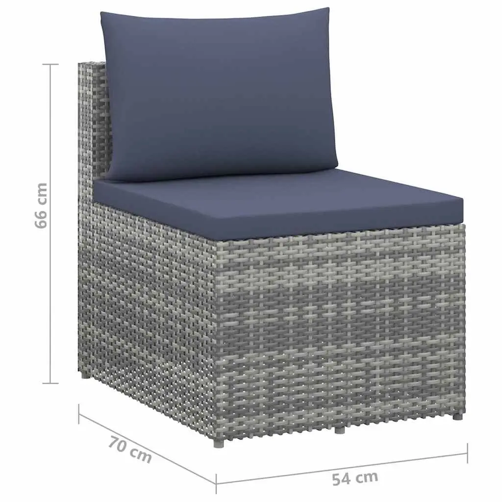 4 Piece Poly Rattan Garden Lounge Set