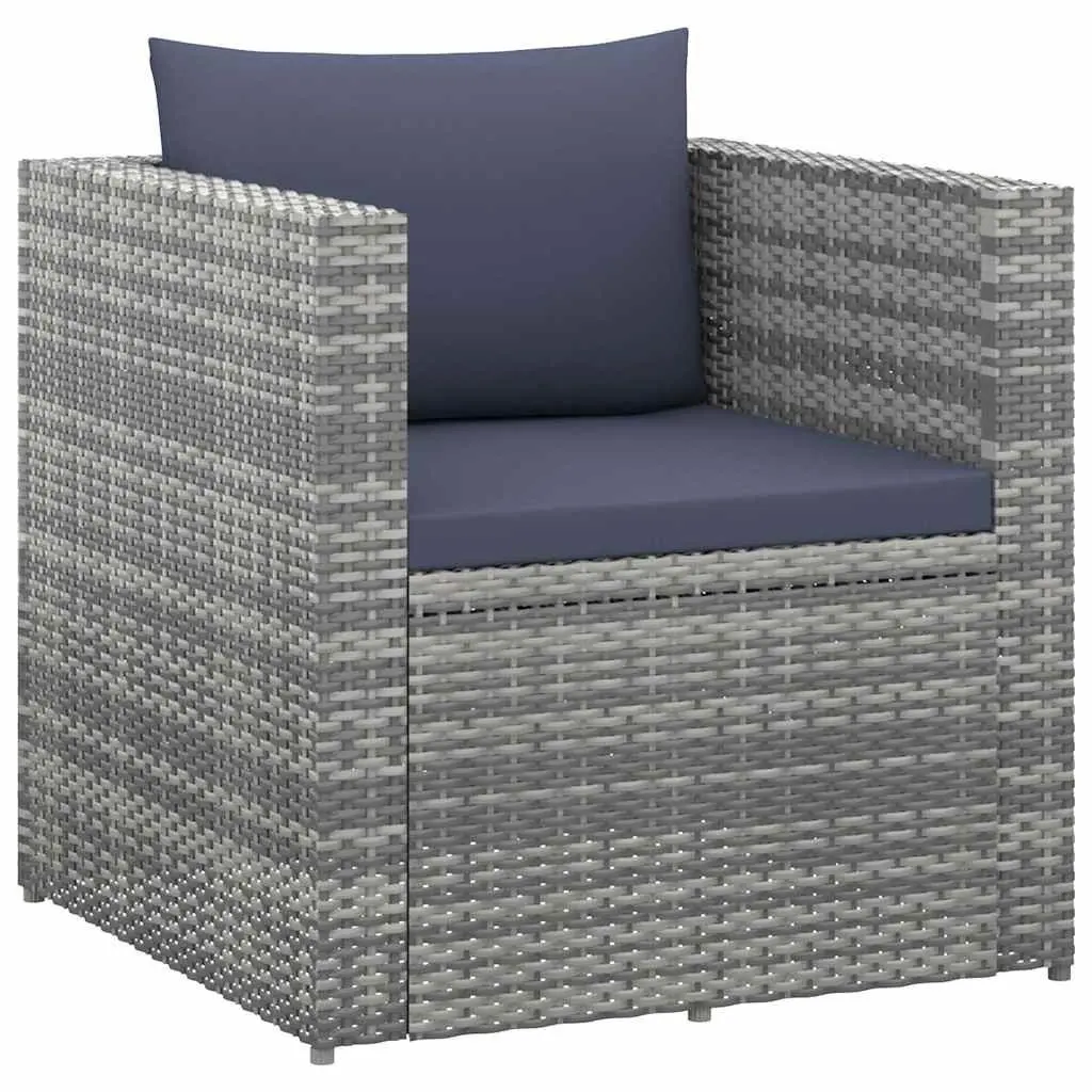 4 Piece Poly Rattan Garden Lounge Set