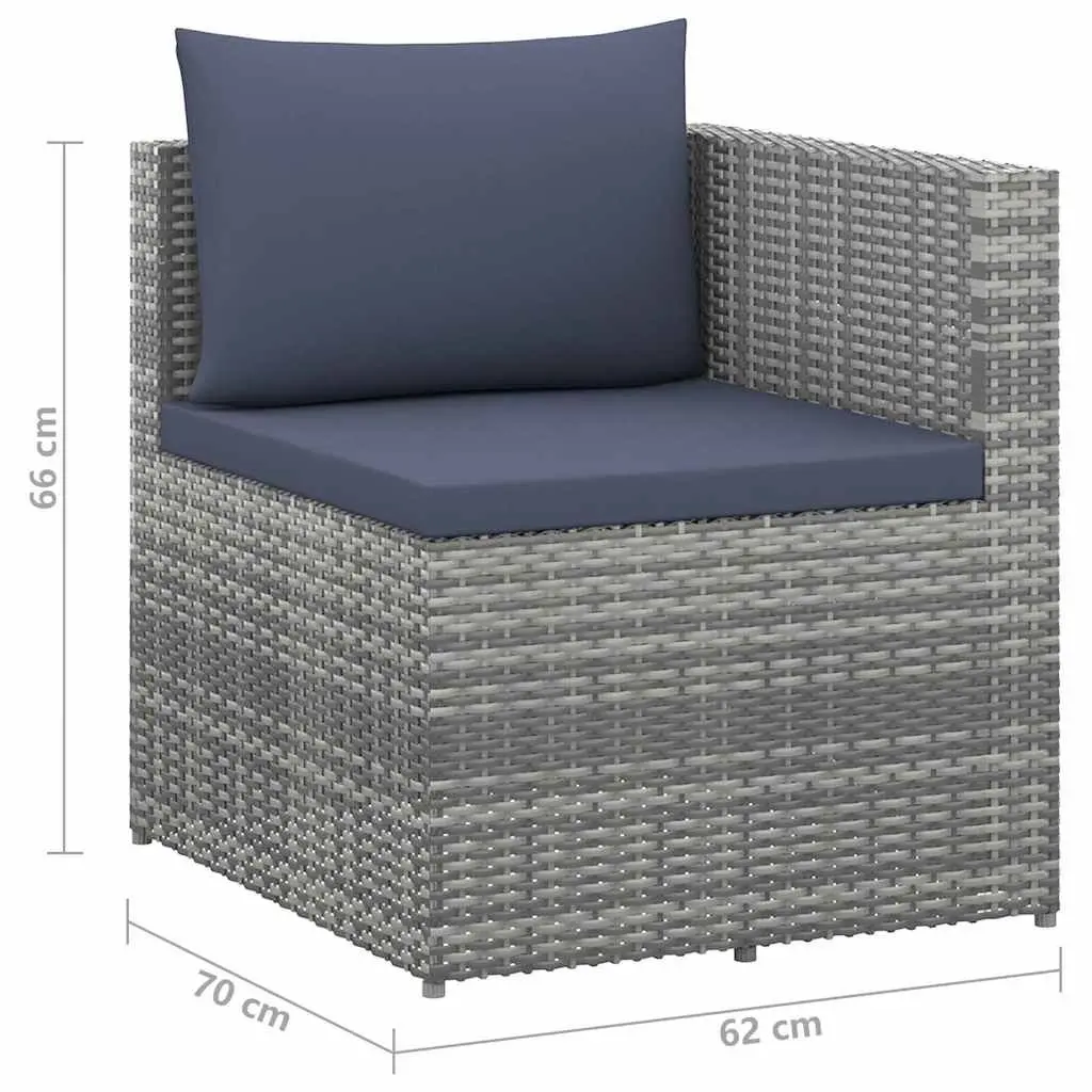 4 Piece Poly Rattan Garden Lounge Set